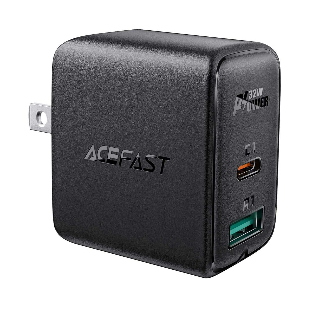 AceFast ブランド USB-C USB-A 急速充電器 PD 20w 2ポート AC チャージャー ACアダプター USBアダプター 充電器 Type-C Type-A 高速充電 折りたたみ式 小型 コンパクト TypeC iPhone iPad スマホ エースファスト